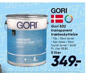 Gori 502 transparent træbeskyttelse