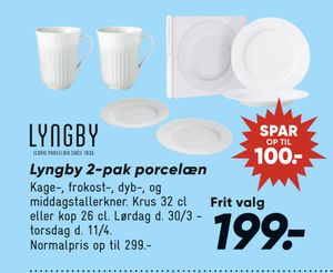 Lyngby 2-pak porcelæn