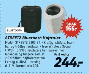STREETZ Bluetooth Højttaler