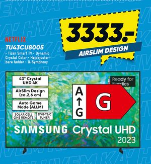 SAMSUNG CRYSTAL UHD TU43CU8005