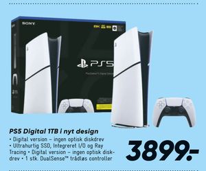 PS5 Digital 1TB i nyt design