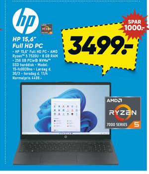 HP 15,6" Full HD PC
