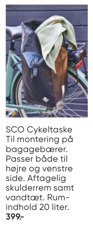 SCO Cykeltaske Til montering på bagagebærer