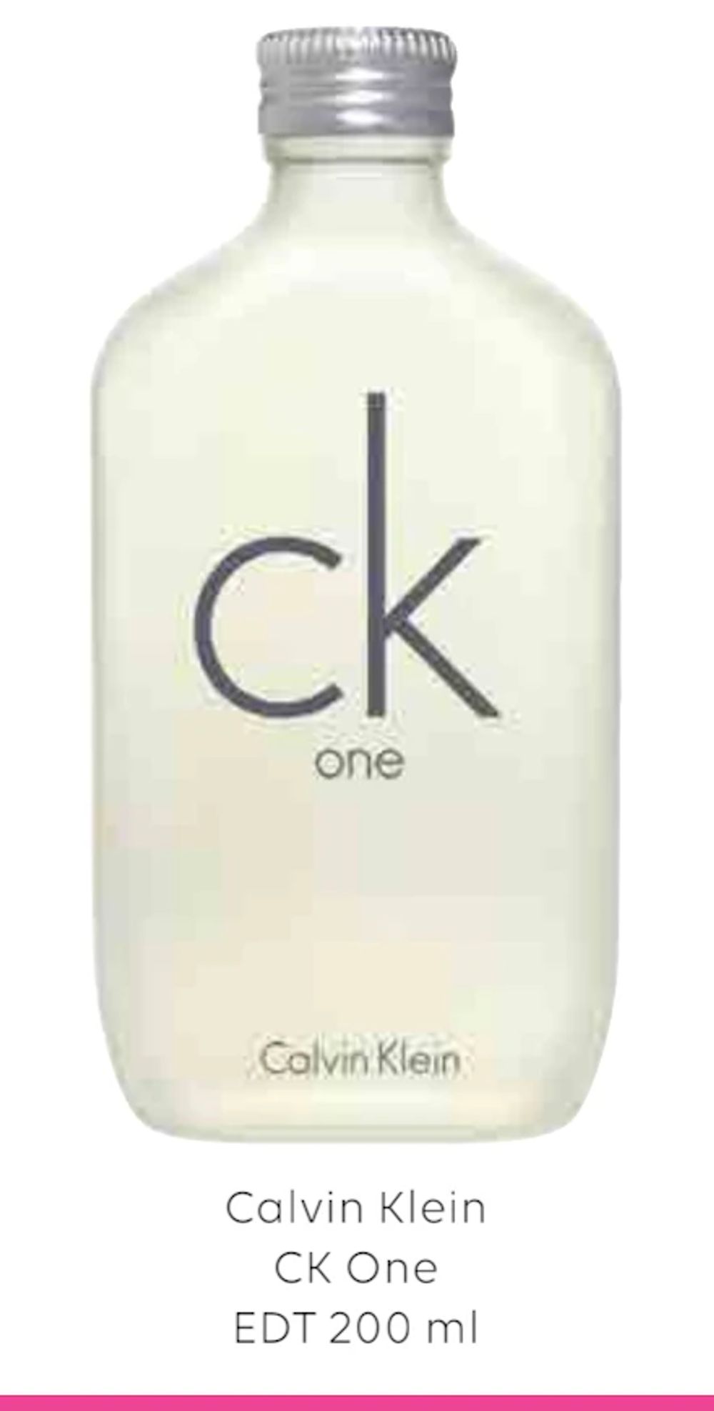 Tilbud på Calvin Klein CK One EDT 200 ml fra Scandlines Travel Shop til 299 kr.