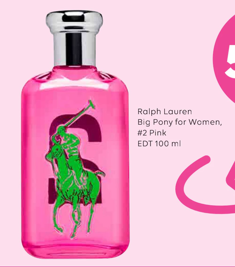 Tilbud på Ralph Lauren Big Pony for Women, #2 Pink EDT 100 ml fra Scandlines Travel Shop til 299 kr.
