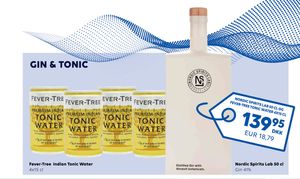 NORDIC SPIRITS LAB 50 CL OG FEVER-TREE TONIC WATER 4X15 CL