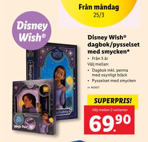 Disney Wish® dagbok/pysselset med smycken