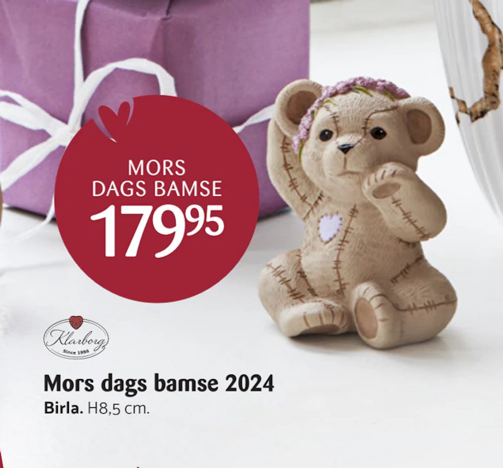 Tilbud på Mors dags bamse 2024 fra Kop & Kande til 179,95 kr.