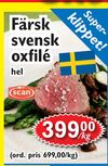 Färsk svensk oxfilé