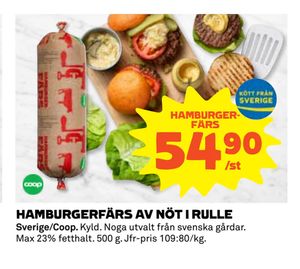 HAMBURGERFÄRS AV NÖT I RULLE