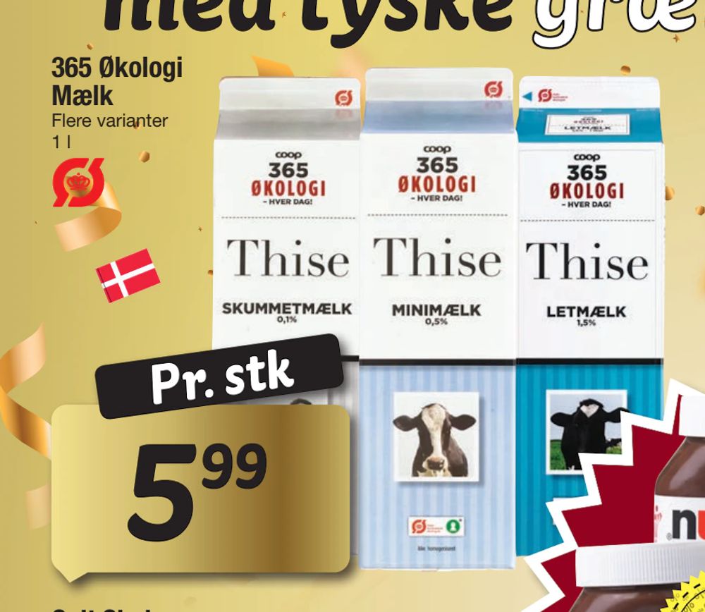 Tilbud på 365 Økologi Mælk fra fakta Tyskland til 5,99 kr.