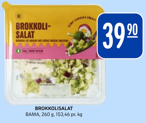 BROKKOLISALAT BAMA, 260 g, 153,46 pr. kg