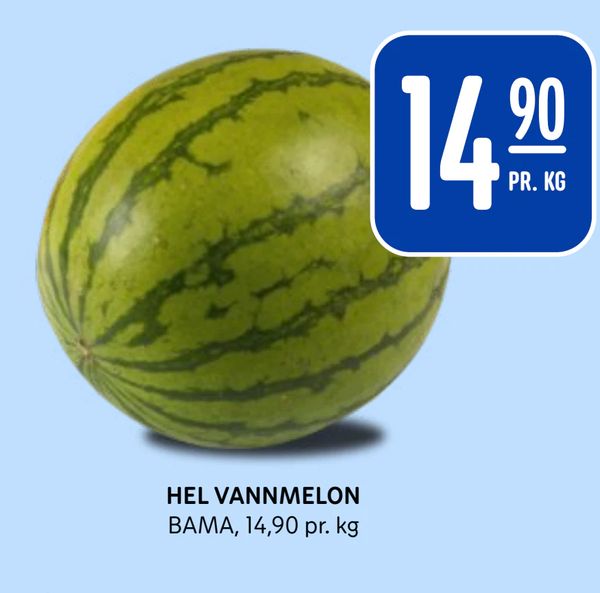 HEL VANNMELON BAMA, 14,90 pr. kg