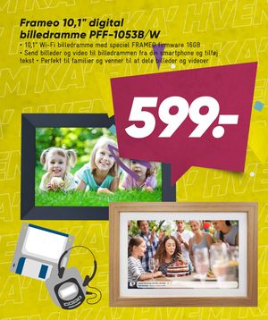 Frameo 10,1" digital billedramme PFF-1053B/W