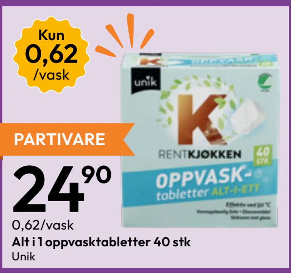 Alt i 1 oppvasktabletter