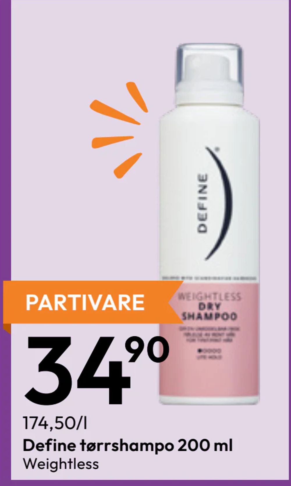 Define tørrshampo 200 ml