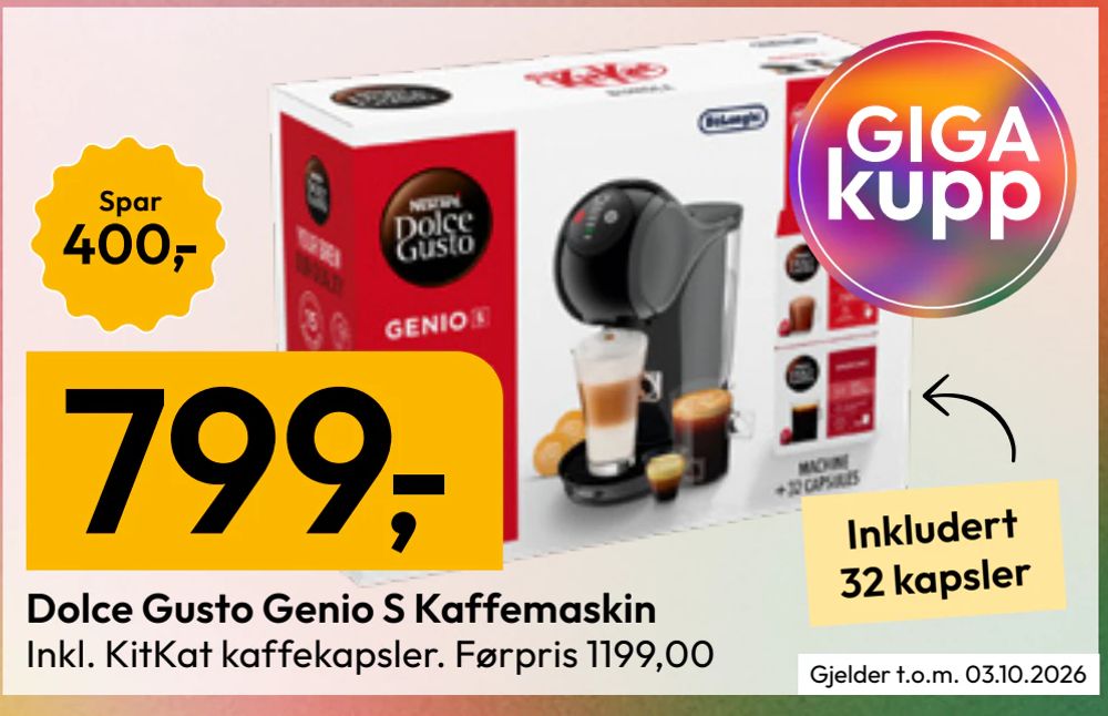 Dolce Gusto Genio S Kaffemaskin