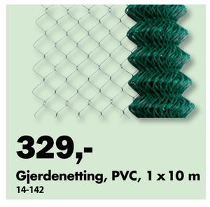 Gjerdenetting, PVC, 1 x 10 m