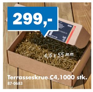 Terrasseskrue C4,1000 stk.