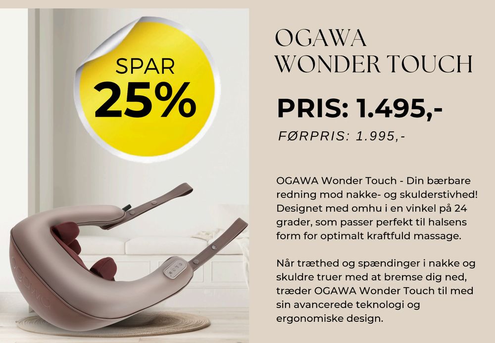 Tilbud på OGAWA WONDER TOUCH fra IWAO Spa & Wellness til 1.495 kr.