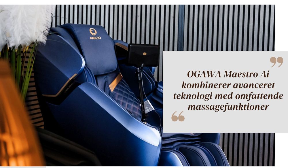 Tilbud på OGAWA Maestro er en 4D massagestol fra IWAO Spa & Wellness til 49.995 kr.