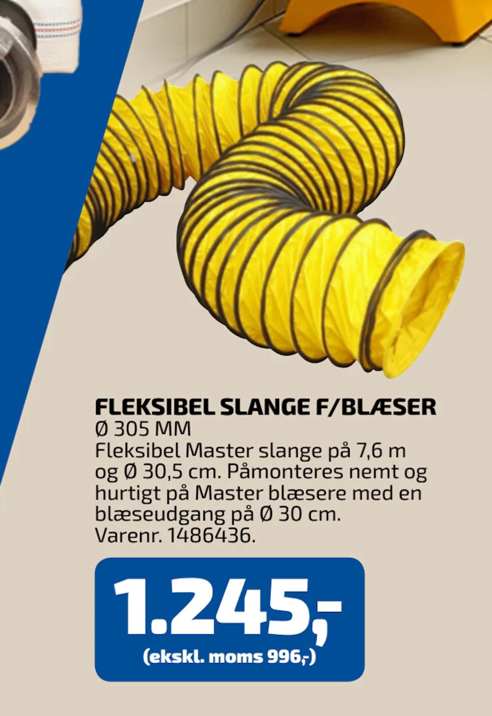 Tilbud på FLEKSIBEL SLANGE F/BLÆSER fra Davidsen til 1.245 kr.
