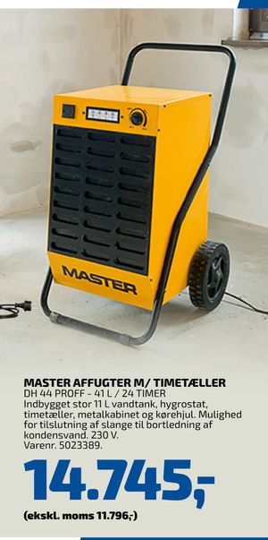 MASTER AFFUGTER M/ TIMETÆLLER