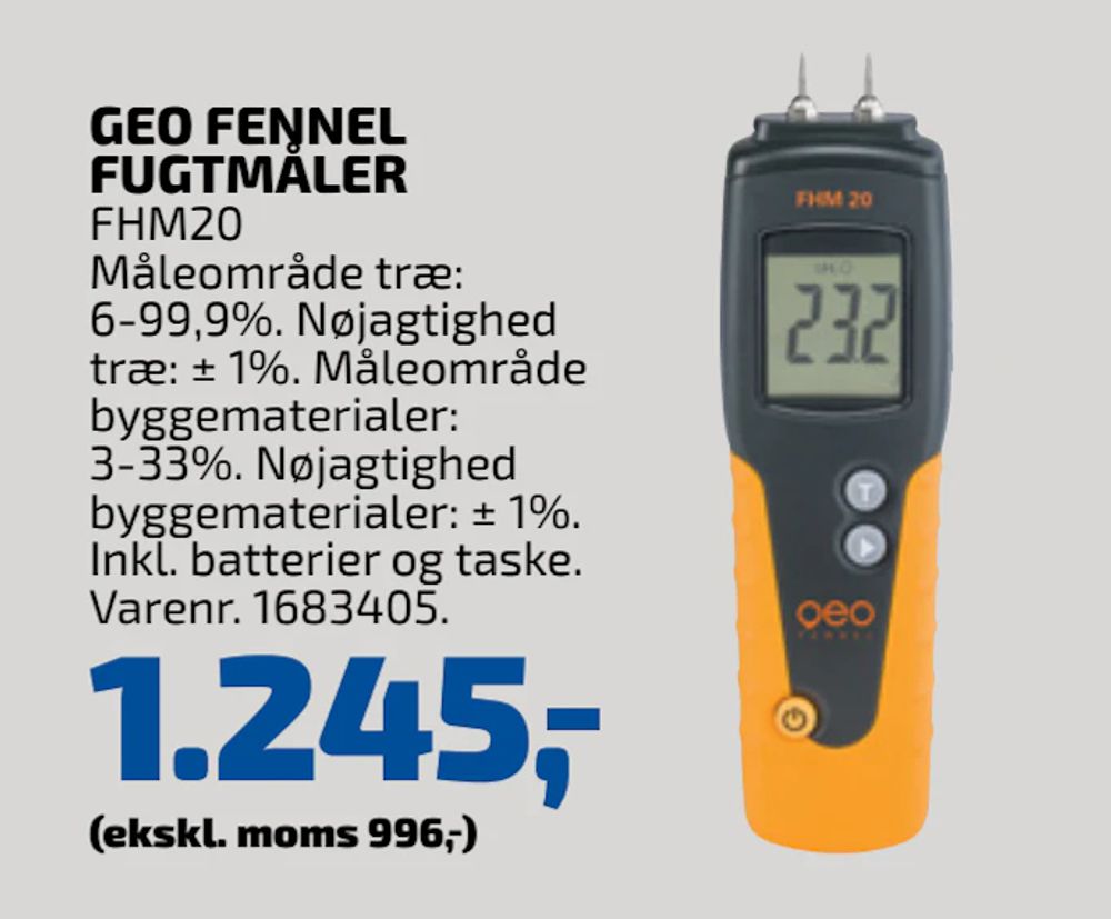 Tilbud på GEO FENNEL FUGTMÅLER fra Davidsen til 1.245 kr.
