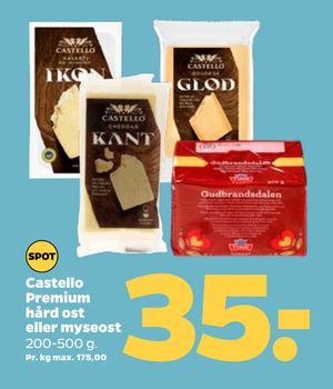 Castello Premium hård ost eller myseost