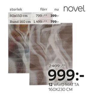 VÄVD MATTA 160X230 CM