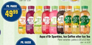 Aqua d'Or Sparkles, Ice Coffee eller Ice Tea