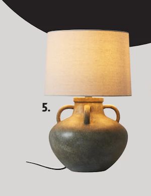 HYDRIA bordlampe keramikk brungrå