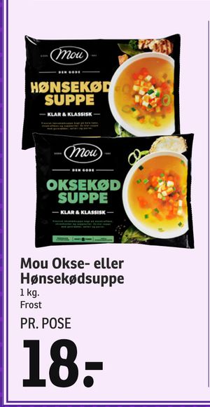 Mou Okse- eller Hønsekødsuppe