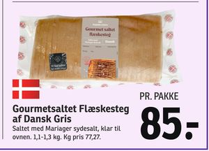 Gourmetsaltet Flæskesteg af Dansk Gris