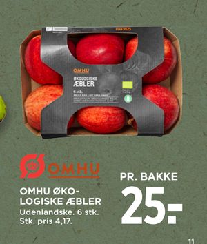 OMHU ØKO LOGISKE ÆBLER