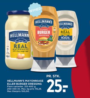 Hellmann's Mayonnaise eller Burger Dressing