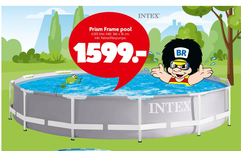 Tilbud på Prism Frame pool fra BR til 1.599 kr.