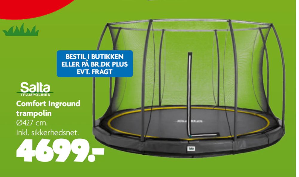 Tilbud på Comfort Inground trampolin fra BR til 4.699 kr.