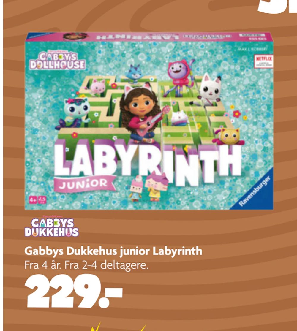 Tilbud på Gabbys Dukkehus junior Labyrinth fra BR til 229 kr.