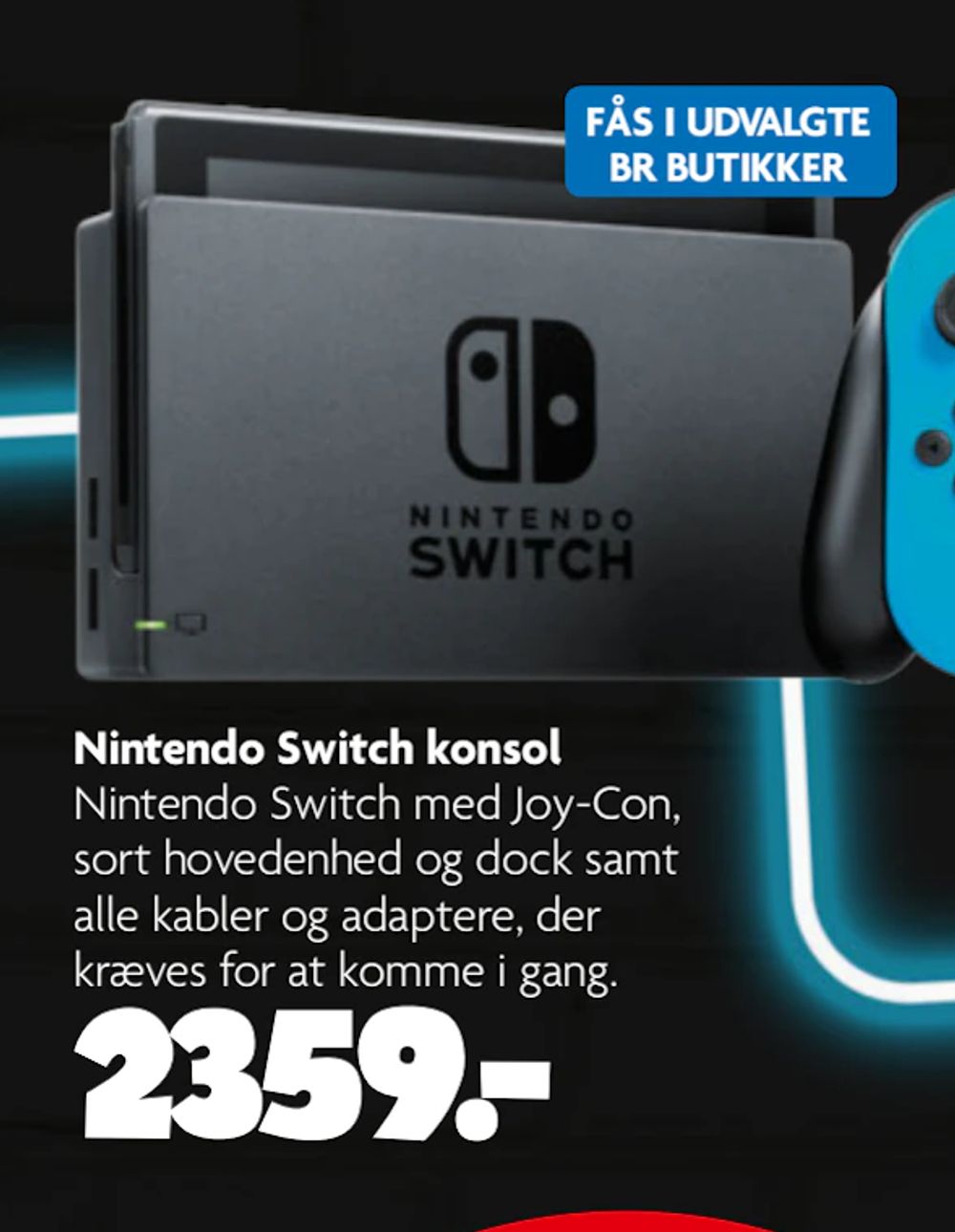 Tilbud på Nintendo Switch konsol fra BR til 2.359 kr.