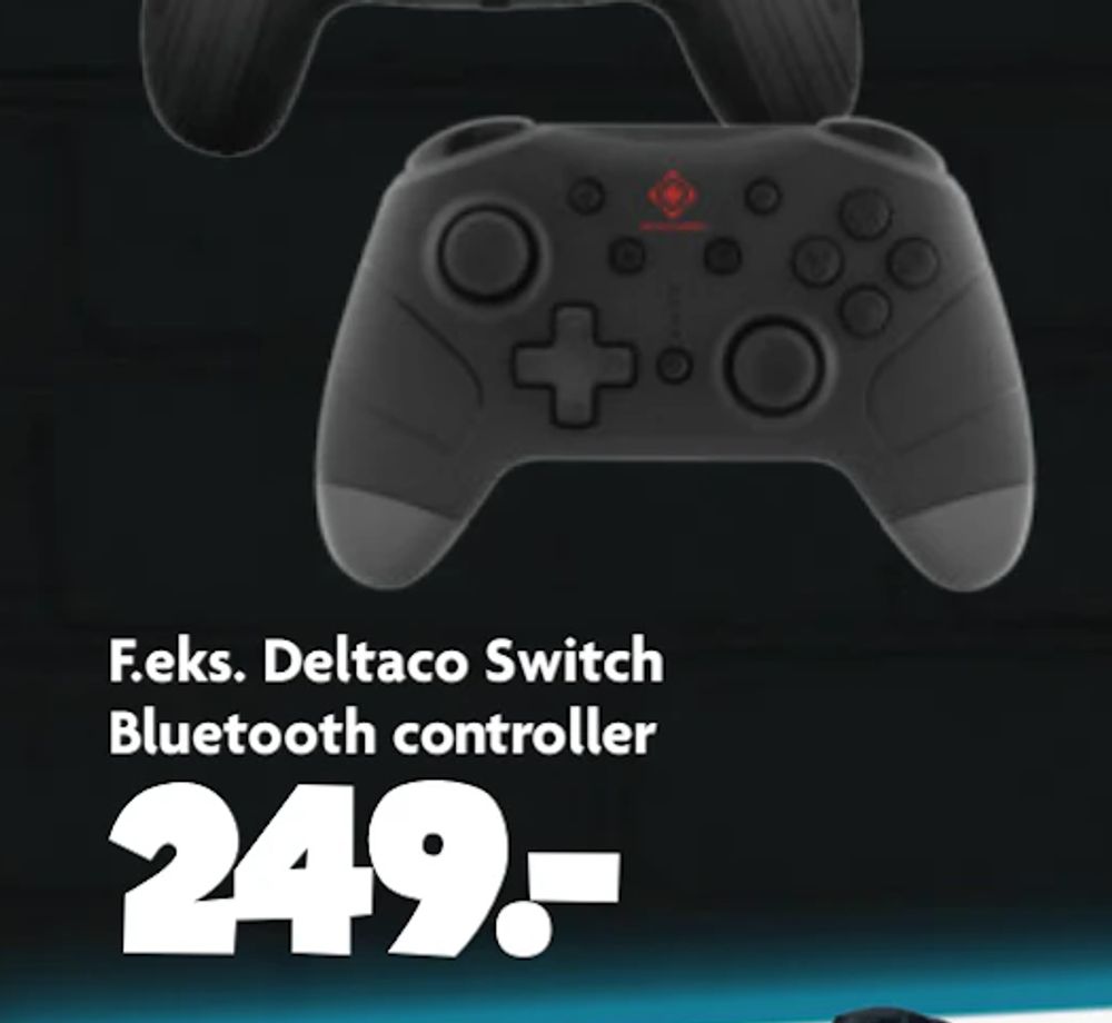 Tilbud på Deltaco Switch Bluetooth controller fra BR til 249 kr.