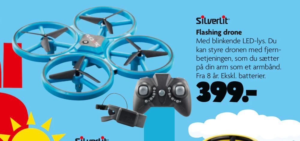 Tilbud på Flashing drone fra BR til 399 kr.