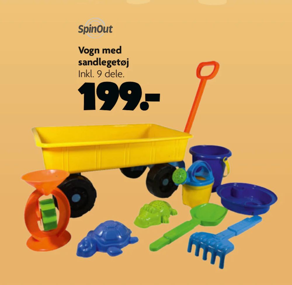 Tilbud på Vogn med sandlegetøj fra BR til 199 kr.