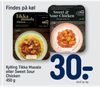 Kylling Tikka Masala eller Sweet Sour Chicken 450 g