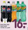 Pepsi Max eller Faxe Kondi 1.5 liter. Ex. pant