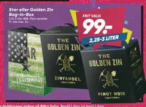 Star eller Golden Zin Bag-in-Box