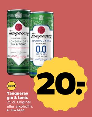 Tanqueray gin & tonic