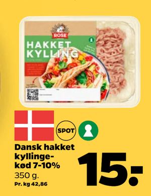 Dansk hakket kyllingekød 7-10%