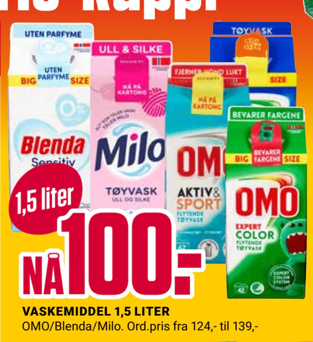 Vaskemiddel 1,5 Liter