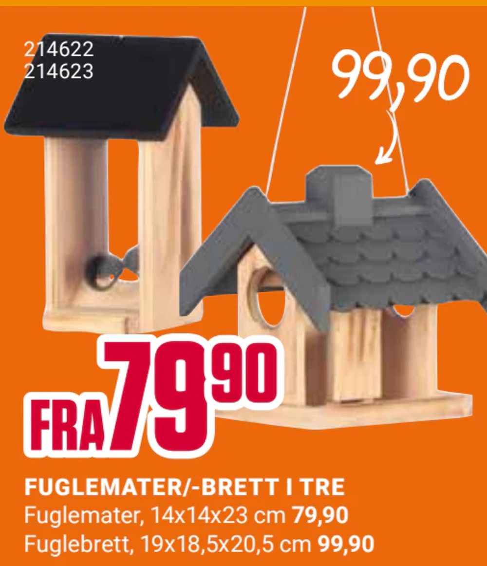 Fuglemater/-Brett i Tre